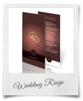 Wedding Rings - Menu Cards