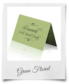 Green Floral - Reserved Card