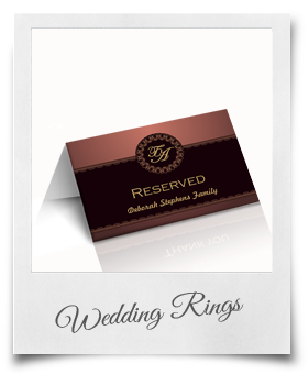 Wedding Rings - Reserved Cards