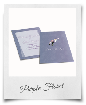 Purple Floral - Save The Date