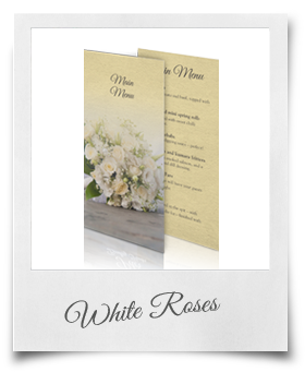 White Roses - Menu Cards